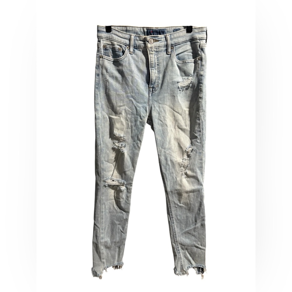Lucky Brand Bridgette Skinny Jeans Light Wash Distressed High Rise Size 4/27